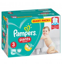 Подгузники - трусики Pampers Pants для мальчиков и девочек Midi (6-11 кг), 86 шт.