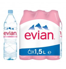 Вода Evian негазированная, ПЭТ, 1,5 л х 6 шт.