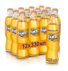 Газированный напиток Fanta, стекло, 0,33 л х 12 шт.