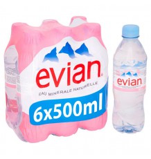 Вода Evian негазированная, ПЭТ, 0,5 л х 6 шт.
