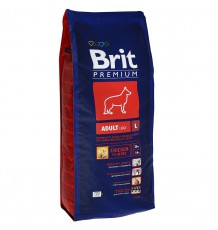Сухой корм Brit Premium для взрослых собак крупных пород , 15 кг