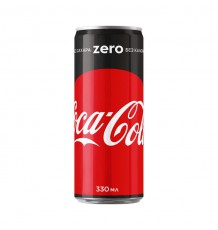Газированный напиток Coca-Cola Zero, ж/б, 0,33 л