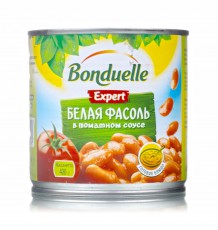 Фасоль Bonduelle Expert белая в томатном соусе, жестяная банка, 400 г