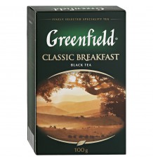 Чай Greenfield Classic Breakfast, черный крупнолистовой, 100 г