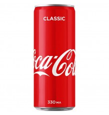 Газированный напиток Coca-Cola Classic, ж/б, 0,33 л