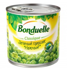 Зеленый горошек Bonduelle Classique Нежный, жестяная банка, 400 г