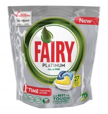 Fairy Platinum All in 1 капсулы для посудомоечной машины, 27 шт.