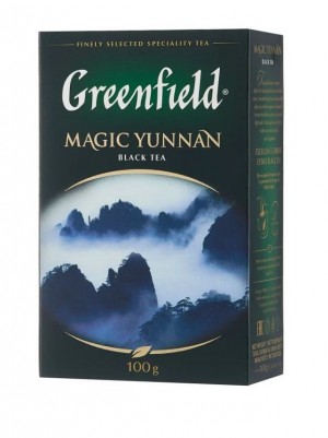 Чай Greenfield Magic Yunnan, черный крупнолистовой, 100 г