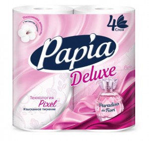 Туалетная бумага Papia Deluxe Paradiso del Fiori, четырёхслойная, 4 шт