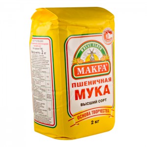 Мука Makfa пшеничная, 2 кг