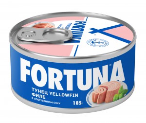 Fortuna Тунец филе в собственном соку, 185 г