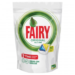 Fairy Original All in 1 капсулы (лимон) для посудомоечной машины, 60 шт.