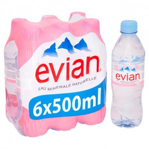 Вода Evian Негазированная, в Пластике, 0,5 л х 6 шт.