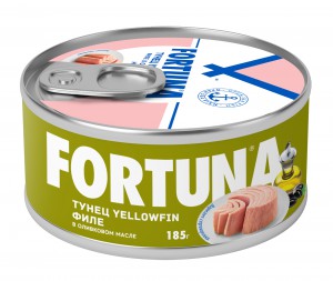 Fortuna Тунец yellowfin филе в оливковом масле, 185 г