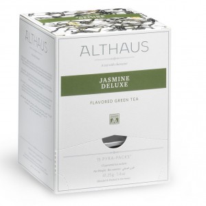 Чай Зелёный с Ароматом Жасмина Althaus Jasmine Deluxe, пакетированный, 15 шт *2,75 г