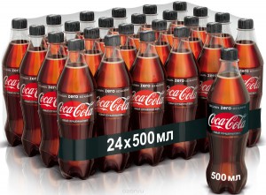 Газированный напиток Coca-Cola Zero, 0,5 л х 24 шт.