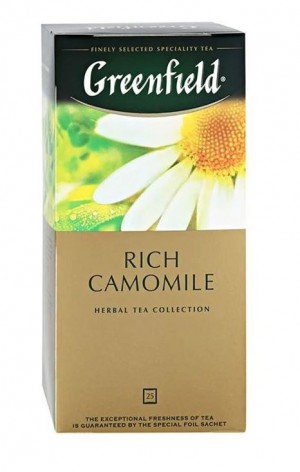 Чайный напиток Greenfield Rich Camomile, травяной в пакетиках, 25 шт.