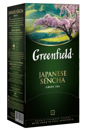 Чай Greenfield Japanese Sencha, зеленый в пакетиках, 25 шт.