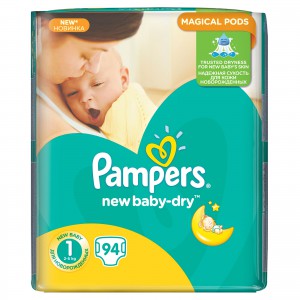 Подгузники Pampers New Baby - Dry Newborn (2-5 кг), 94 шт.