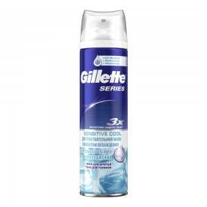 Пена для бритья Gillette Sensitive Skin (для чувствительной кожи) с эффектом охлаждения, 250 мл