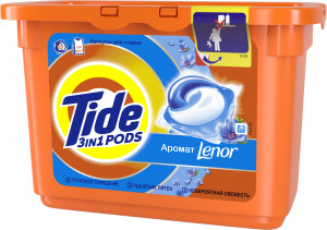 Капсулы Tide Go Pods автомат Lenor, 15 х 24,8 г