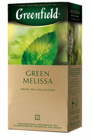 Чай Greenfield Green Melissa, зеленый в пакетиках, 25 шт.