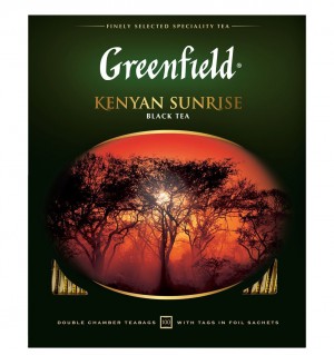 Чай Greenfield Kenyan Sunrise, черный в пакетиках, 100 шт