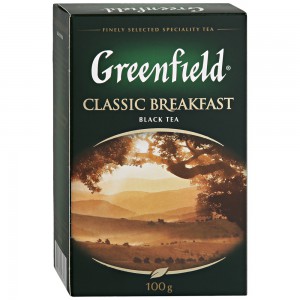 Чай Greenfield Classic Breakfast, черный крупнолистовой, 100 г