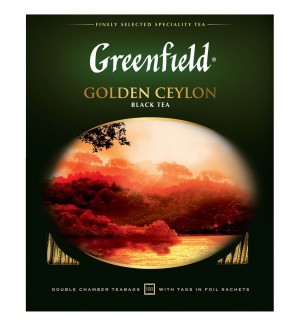 Чай Greenfield Golden Ceylon, черный в пакетиках, 100 шт.