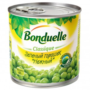 Зеленый горошек Bonduelle Classique Нежный, жестяная банка, 400 г