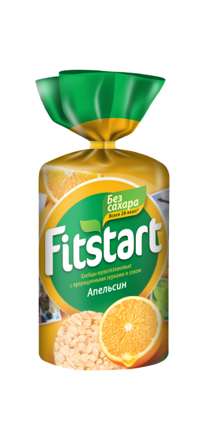 Хлебцы мультизлаковые Fitstar с соком Апельсин, 100 г